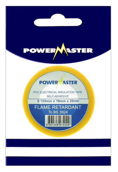 Powermaster 20Mtr Insulating Tape Yellow