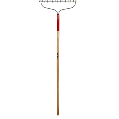 True Temper Darby Bow Rake 15 Tooth Wood Handle