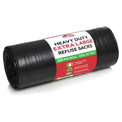 CleanSURE Heavy Duty Extra Large Refuse Sacks - 20 Roll