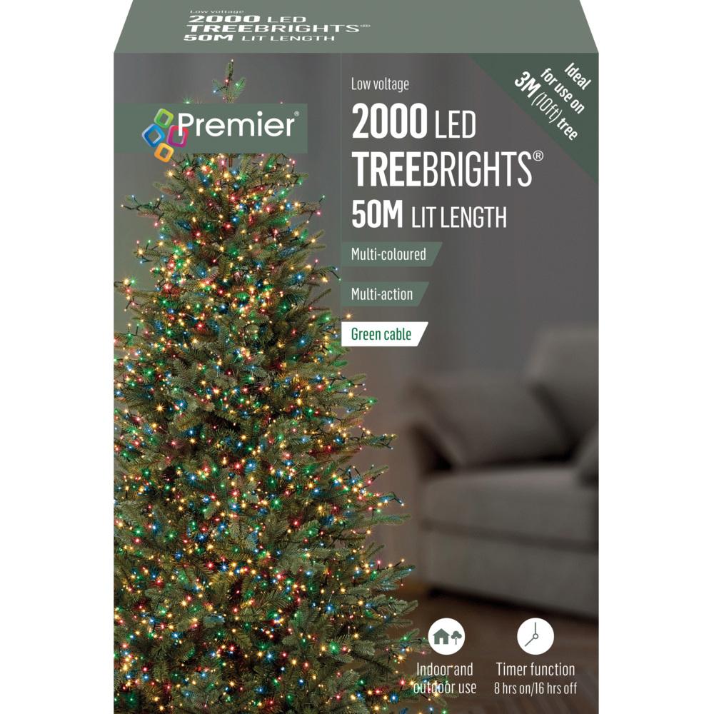 2000 LED M/A Treebrights with Timer - Multi-Coloured