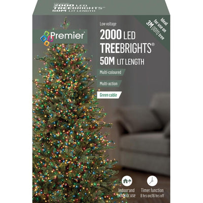 2000 LED M/A Treebrights with Timer - Multi-Coloured