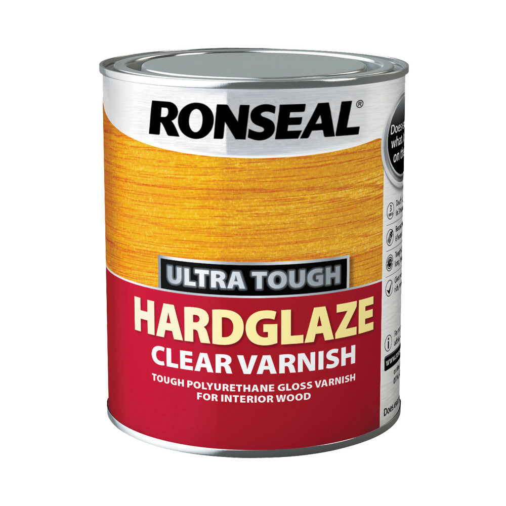 Ronseal Ultra Tough Hardglaze Clear Varnish 750ml