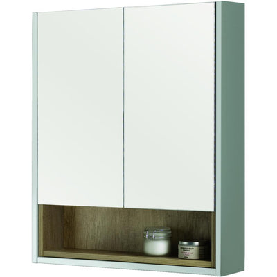 Lucca 600mm Mirror Cabinet - Dove Grey