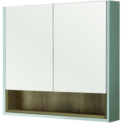 Lucca 800mm Mirror Cabinet - Dove Grey