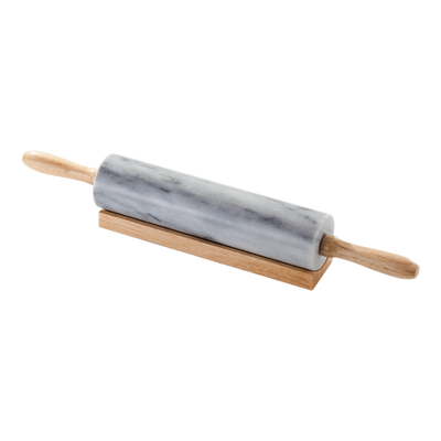 Marble, 47 x 6cm Rolling Pin, White