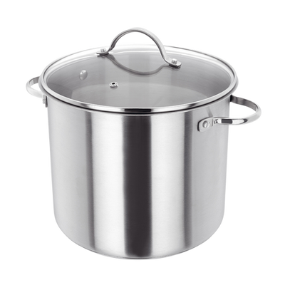 Essentials, 24cm Glass Lid Stockpot, 8.5L