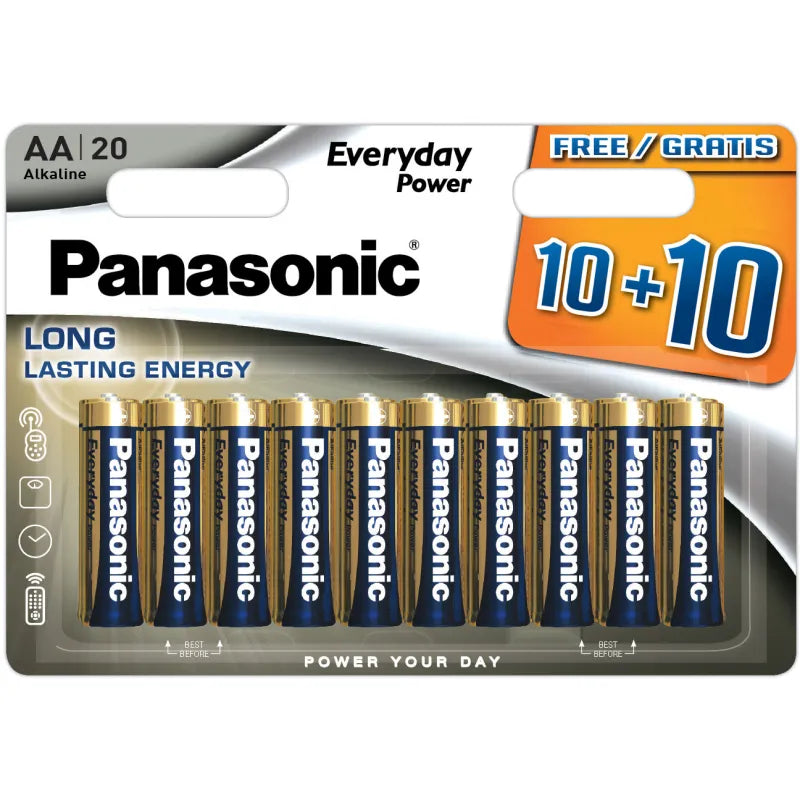 Panasonic Batteries 10 + 10 Free AA