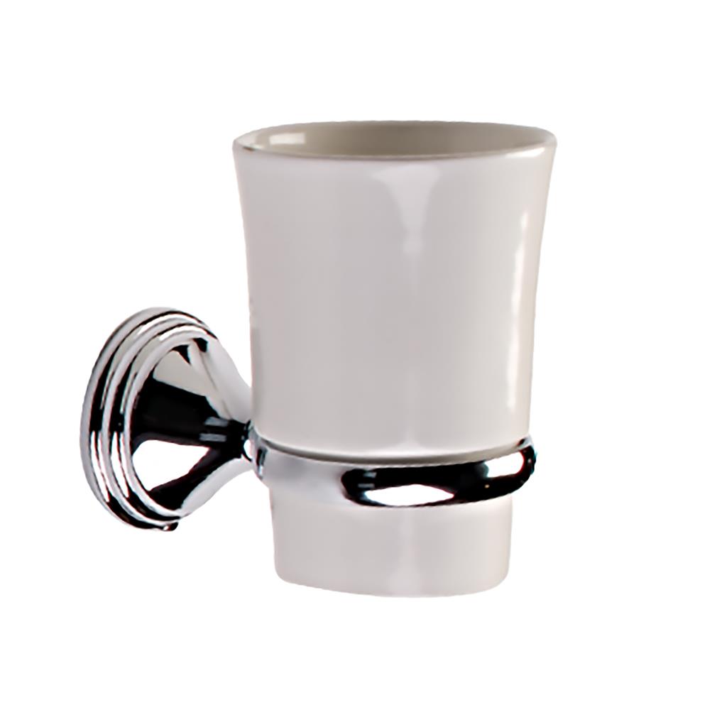 Tema Arno Tumbler Holder Chrome + Ceramic Tum